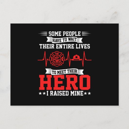 Firefighter Gift | Sommige mensen wachten op brand Feestdagenkaart (Voorkant)