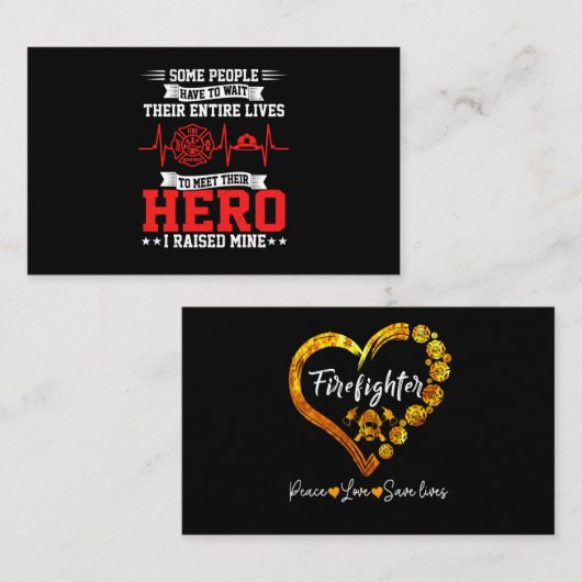 Firefighter Gift | Sommige mensen wachten op brand Visitekaartje (Voorkant / Achterkant)