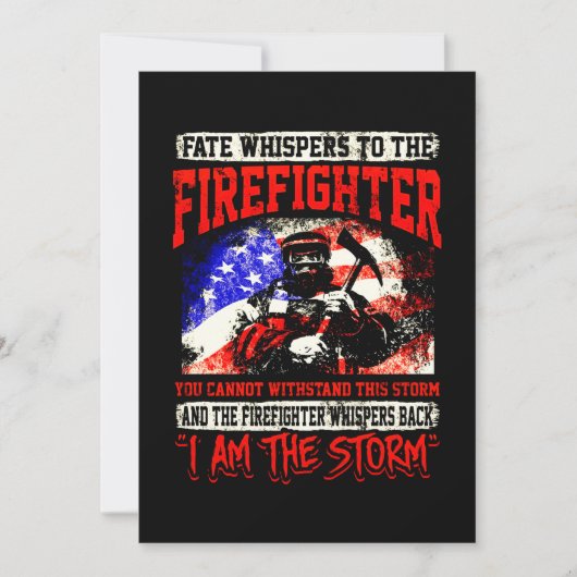 Firefighter Gift | Staardraden voor brandweerliede Feestdagenkaart (Voorkant)