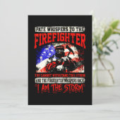 Firefighter Gift | Staardraden voor brandweerliede Feestdagenkaart (Staand voorkant)