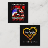 Firefighter Gift | Staardraden voor brandweerliede Vierkante Visitekaartje (Voorkant / Achterkant)