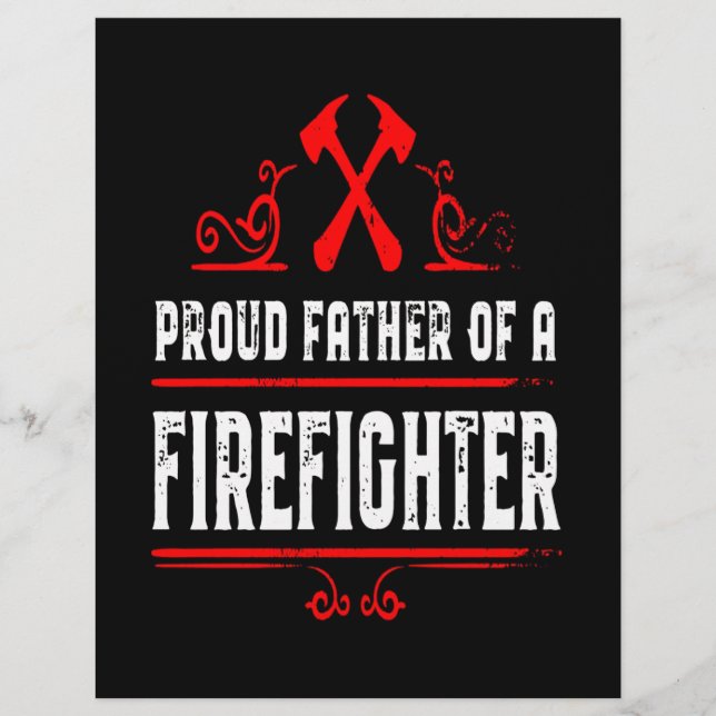 Firefighter Gift | Vader vader van een brandweerma Briefhoofd (Voorkant)
