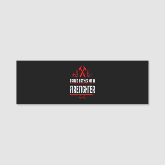 Firefighter Gift | Vader vader van een brandweerma Naamplaatje (Voorkant)