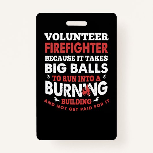 Firefighter Gift | Vrijwillige brandweer Badge (Voorkant)