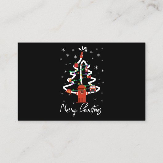 Firefighter Gift | Vroege kerstbrandweerman Visitekaartje (Voorkant)