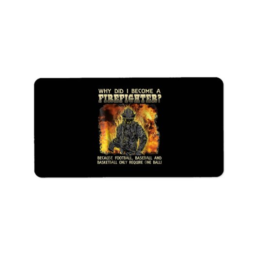 Firefighter Gift | Waarom ben ik brandweerman gewo Etiket (Voorkant)
