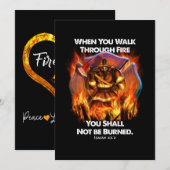 Firefighter Gift | Wanneer je door brand loopt Feestdagenkaart (Voorkant / Achterkant)