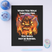 Firefighter Gift | Wanneer je door brand loopt Flyer (Enkel)