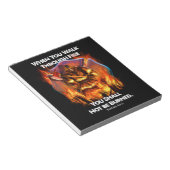 Firefighter Gift | Wanneer je door brand loopt Notitieblok (Schuin)