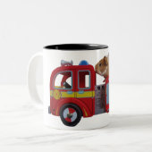 firefighter Gino Tweekleurige Koffiemok (Voorkant links)