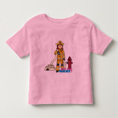 Firefighter Girl Kinder Shirts (Voorkant)
