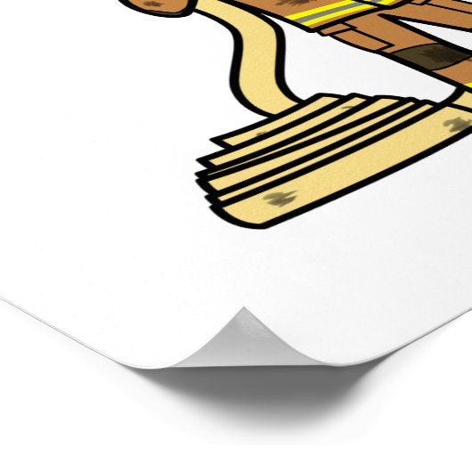 Firefighter Girl Poster (Hoek)