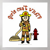 Firefighter Girl Poster (Voorkant)