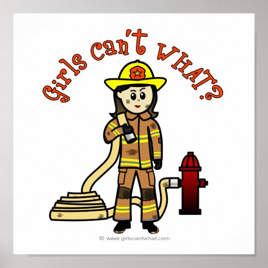 Firefighter Girl Poster (Voorkant)