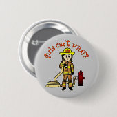 Firefighter Girl Ronde Button 5,7 Cm (Voorkant /achterkant)