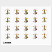Firefighter Girl Ronde Sticker (Vel)