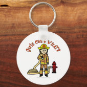 Firefighter Girl Sleutelhanger (Voorkant)