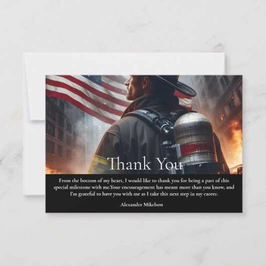Firefighter Graduation Ceremony Bedankkaart (Voorkant)