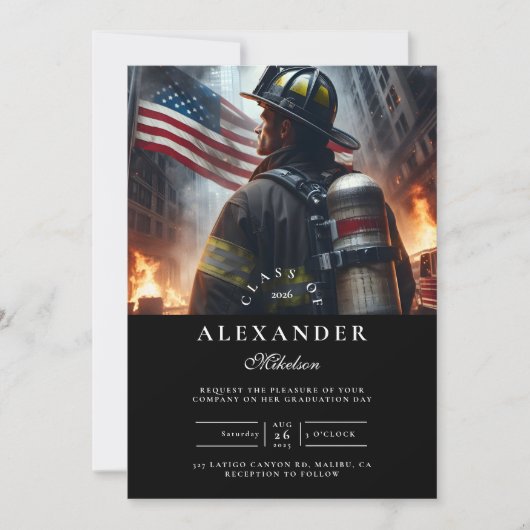 Firefighter Graduation Ceremony Kaart (Voorkant)