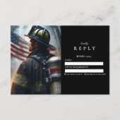 Firefighter Graduation Ceremony RSVP Kaartje (Voorkant)