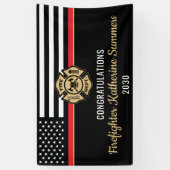  Firefighter Graduation Party Fire Department Spandoek (Verticaal)