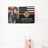 Firefighter Graduation Party Fireman Foto Spandoek (Insitu)