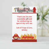 FIREFIGHTER Hartelijk dank, 3,5-inch x5-inch (FLAT Bedankkaart (Staand voorkant)