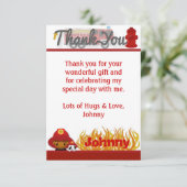 FIREFIGHTER Hartelijk dank, 3,5-inch x5-inch (FLAT Bedankkaart (Staand voorkant)