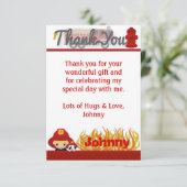 FIREFIGHTER Hartelijk dank, 3,5-inch x5-inch (FLAT Kaart (Staand voorkant)
