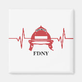 Firefighter Helmet Heartbeat Persoonlijk Magneet (Voorkant)