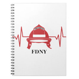 Firefighter Helmet Heartbeat Persoonlijk Notitieboek