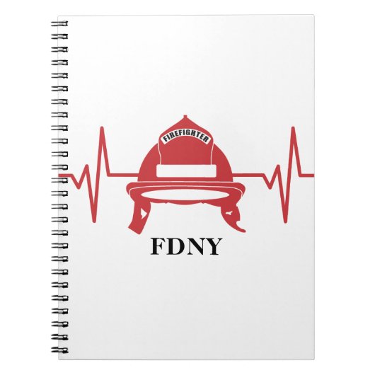 Firefighter Helmet Heartbeat Persoonlijk Notitieboek (Voorkant)