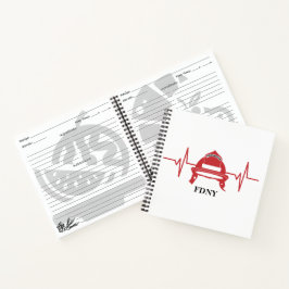 Firefighter Helmet Heartbeat Persoonlijk Ontvang Notitieboek