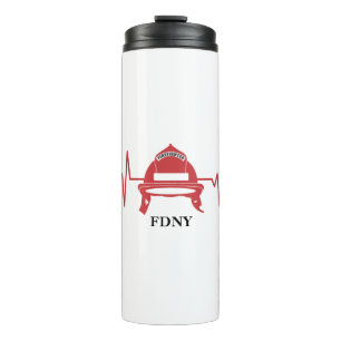 Firefighter Helmet Heartbeat Persoonlijk Thermosbeker