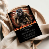 Firefighter Hero Graduation Kaart