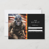 Firefighter Hero Graduation RSVP Kaartje (Voorkant)