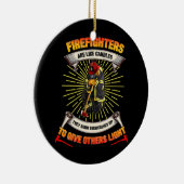 Firefighter Hero Proud Fireman Vaderdag Keramisch Ornament (Rechts)