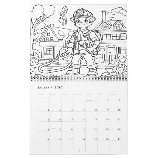 Firefighter Heroes Rescue Adventure 20XX Kalender (Jan 2026)