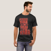Firefighter Heroic Word Art Typographic Design T-shirt (Voorkant volledig)