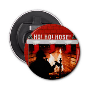 Firefighter Holiday Gift Button Flesopener