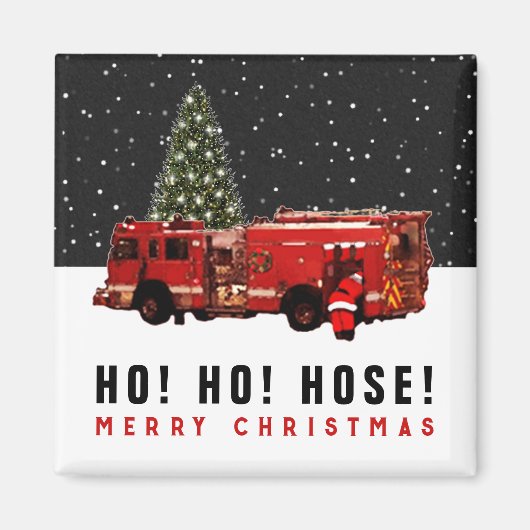 Firefighter Holiday Gifts Magneet (Voorkant)