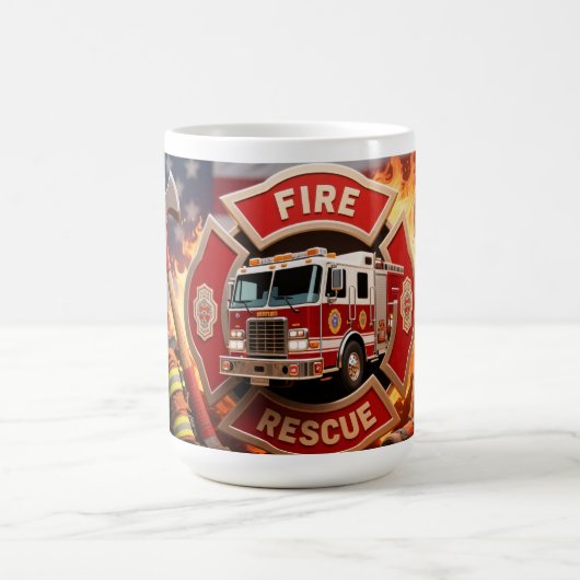 Firefighter Honor: Amerikaanse reddingsmoed Koffiemok (Center)