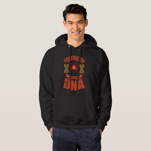 Firefighter It's In My DNA  Firefighting Fireman Hoodie (Voorkant volledig)