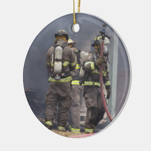 Firefighter Keramisch Ornament (Links)