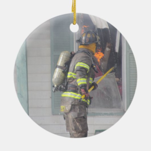 Firefighter Keramisch Ornament (Achterkant)