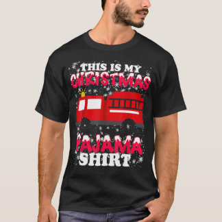 Firefighter kerstpajama - Fire Truck Funny Fi T-shirt