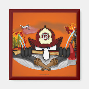 Firefighter Kilroy Magnet 3