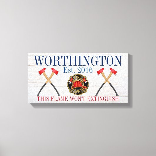 FIREFIGHTER Love Canvas Sign (Voorkant)