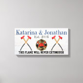 FIREFIGHTER Love Canvas Sign (Voorkant)