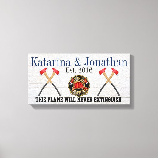 FIREFIGHTER Love Canvas Sign (Voorkant)